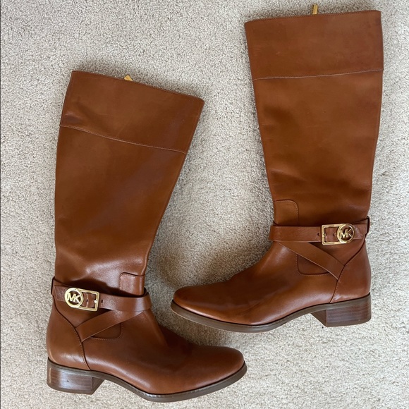 Michael Kors Shoes Michael Kors Brown Leather Riding Boots Poshmark